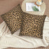 Leopard Skin Wild Animal Print Throw Pillow Cover Set of 2, Decorative Square Pillowcase for Bedroom, Living Room