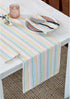 36 Inches 100% 14 36 Inch Summer Solino Home Linen Table Runner - Julia Pure Linen Multicolor Muted Pastel Stripe Table