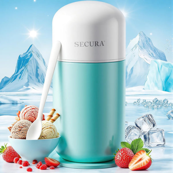 Secura Mini Ice Cream Maker for Gelato, Sorbet, Frozen Yogurt, 0.4QT Automatic