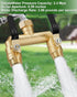 LNEZCDB 2 2 3/4 Inch Hose Splitter Way Heavy Duty, Full Flow Garden Hose Splitter with Long Metal Handles, Brass Rust