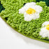 Ouyattle 3ft Cute Green Floral Large Bathroom Rugs Bath Mat Non Slip Washable, Modern Chic Boho Aesthetic Trendy Funky