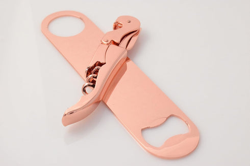 Copper Plated Corkscrew and Speed Bottle Opener Combo