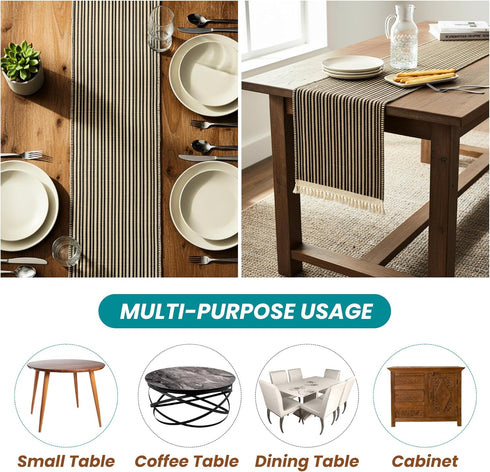12x55 Inches, (1x4.7 Eco Crave Natural Jute Table Runner Handwoven Brown Boho Burlap Coffee Table Runner, Rustic