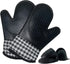4pcs Set Oven Gloves and Pot Holder Set, Heat-Resistant 500 Degree, Non-Slip Food-Grade Long Oven Gloves