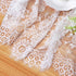 B-COOL White Lace Table Runner, 14 X 120 Inch Vintage Floral for Rustic Wedding Reception