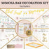 Deluxe Mimosa Bar Supplies Decoration Kit - 93Pcs Drink Tray, Mimosa Bar Sign, But First Mimosas Banner & More - Bridal