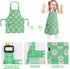 BeeGreen Kids Cooking Aprons with Adjustable Strap, Front Pocket Kitchen Aprons for Toddler Painting & Baking
