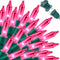 Super-Bright Extendable Pink Christmas Lights - 100 Lights 19.6ft Mini Bulb String Set for Outdoor Holiday Decor