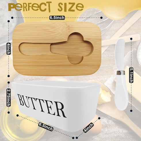 Satax Countertop Butter Dish with Lid and Knife Spreader for and Refrigerator, Keep Butter Fresh, Easy Scoop