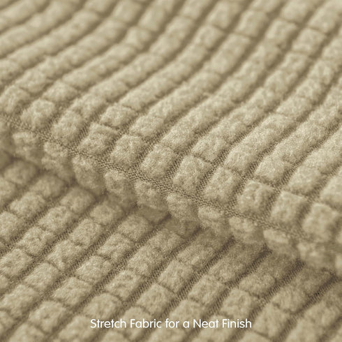 SUBRTEX Couch Slipcover | RV Seater Slip Loveseat Stretch Durable Sofa Cushion Cover for Livingroom, Small, Sand