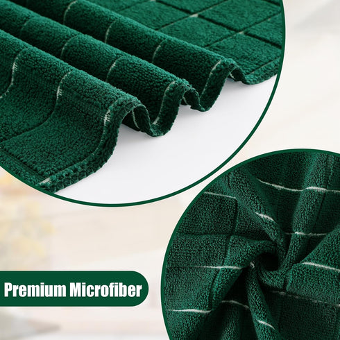 Set, 12 Pack 28 16 Inch 12 12 Inch Homaxy Microfiber Kitchen Towels and Dishcloths Soft and Absorbent Dish Hand Towels