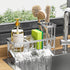 Cisily Sink Caddy Sponge Holder for Kitchen Sink, 304 Stainless Steel Rustproof Organizer with High Brush Holder