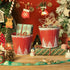 5.9in 4Pcs Putuo Decor Christmas Planters Pots, Small Metal Tin Buckets with Christmas Tree Pattern, Round Galvanized