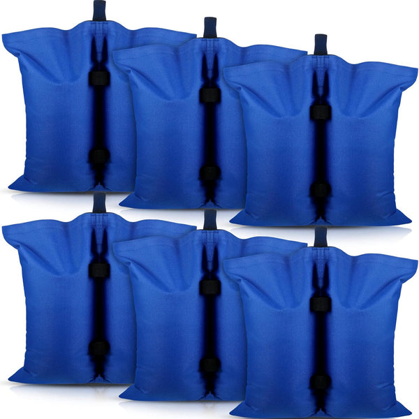 Woanger Extra Large Canopy Weights, 112 Lbs Heavy Duty Sand Bags for Pop Up Tent, 6 Pcs (Blue)