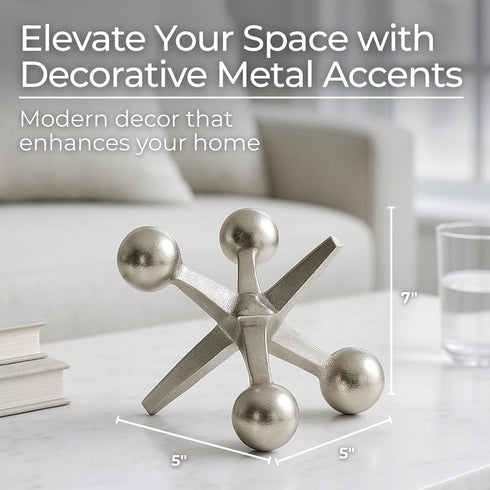 5" Modern Decorative Sculpture Figurine - Home Accent for Living Room Decor or Bathroom Decor - Elegant Statement
