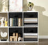 DECOMOMO Storage Baskets for Shelves - 13x15x13 Storage Cube Bins with Clear Window (Kallax / 4pcs, Black)