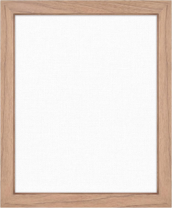 MCS Floating Frame with Canvas, Art Frames for Canvas Paintings with Adhesive Fasteners, Walnut Woodgrain, 8 x 10 Inch