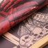 Japan Wall Art Samurai Sword Poster Print on Canvas, Skeleton Oriental Decoration, Wood Framed, 16”x35”