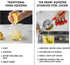 43DNG Stainless Steel Lemon Squeezer Citrus Juicer Large Bowl, Heavy-Gauge Steel, Long Textured Non-Slip Handles Large