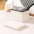 16.5"x12.6"x12.6" B FSOBEIIALEO Storage Ottoman Cube Small Sherpa Ottoman Foot Rest, Foldable Portable Boucle Ottomans