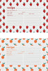 C.R. Gibson Fruit Double-Sided Recipe Card Set, 4" W x 6" L, Multicolor