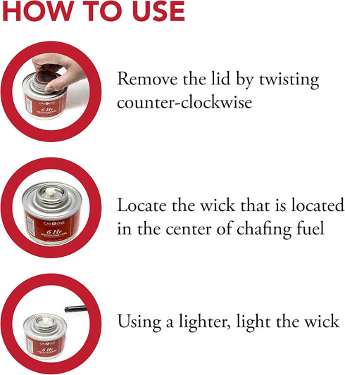 1 pc - 6 Hr Cooking Wick Liquid Safe Fuel for Chafing Dish