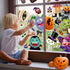 BAYLAY Halloween Window Clings, 10 Sheets Double Sided Stickers for Halloween Window Decorations