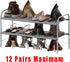 2-Tier Simple Houseware Shoe Rack Storage Organizer, Grey