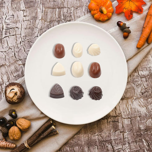 30 Hiawbon Pcs Fake Chocolate Artificial Food Realistic Mixed Color Chocolate Models Bulk Faux Dessert