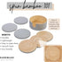 Set HABITAS Spun Bamboo Coasters Spun Bamboo Coasters for Drinks - Coaster with Bamboo Wood Coasters and Coaster