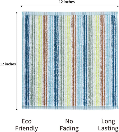Pack 8, 12x12 Inches (mix-1, 12x12 inch) Oeleky Kitchen Dishcloths for Washing Dishes, Ultra Absorbent Dish Rags