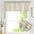 jinchan Striped Valance Window Treatment Linen Valance for Windows Small Window Valance Farmhouse Valance Curtain Light Filtering Valance Flax Valance 16 Inch Length Rod Pocket 1 Panel Green on Beige