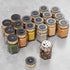Set 18 100 Vetacsion of Magnetic Glass Spice Tins with Preprinted Seasoning Label Stickers (Include Black Metal