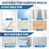 Jxztiecy 2 Pack Shower Caddy Adhesive Replacement, Shower Shelf Strong Adhesive Hooks, No Drilling, Transparent