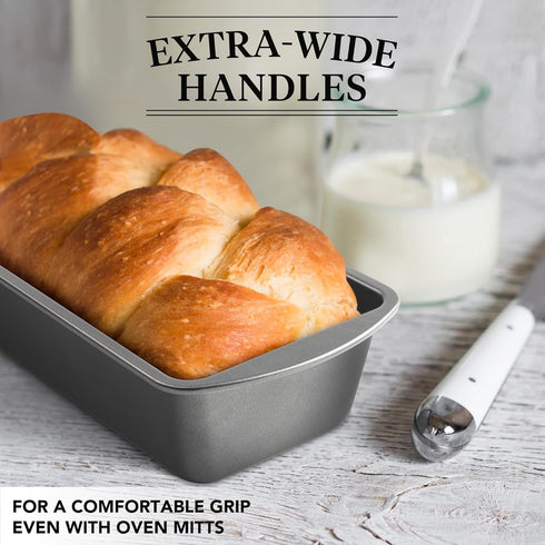 Tiawudi 13" 5" Set 2 Extra Large Bread Pan, x Long Loaf Pan, Nonstick Baking Pan, Rectangular Loaf Tin