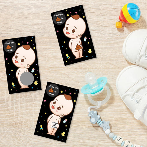 Zunaked 40 3 4 Baby Shower Games - Raffle Cards, Prizes & Ice Breaker Activities - Winners, Loser Card Designs - Boys