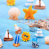 BLLREMIPSUR 10 Sailboat PCS Miniature Beach Figurines - Mini Shell Dolphin Starfish Decorations, Ocean Diorama