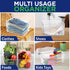 Multi-purpose Refrigerator Bins, 2 Pieces Large Capacity Stackable Fridge Bin Organizer with Easy Grip Handles