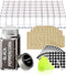 SWOMMOLY 42 Glass Spice Jars with 703 Spice Labels, Chalk Marker and