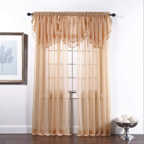 Stylemaster Elegance Sheer Voile Panel, 60" x 84", White