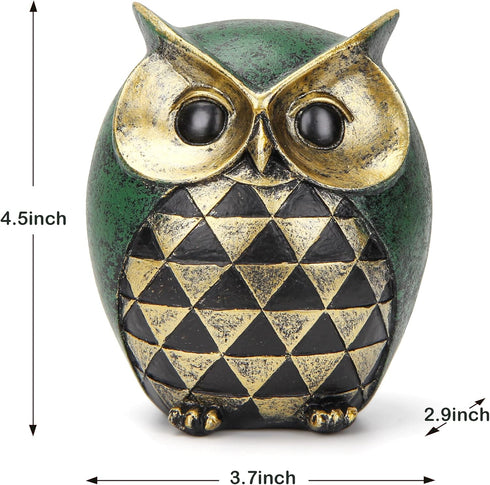 Leekung Owl Statue for Home Decor Accents,Owl Decor for Modern Bathroom Bookshelf Bedroom Mantle Living Room Home