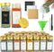 TESUNMU Gold Spice Jars with Label4oz Seasoning Containers, Glass Spice Bottles with Shaker