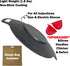 Korean Style BBQ Grill Pan for Stove Top, 13" Round Griddle with Double Bottom, Non-Stick Coating