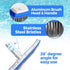 440 18-inch Heavy Duty Pool Brush - Extra-Wide Metal Brush Head with Stainless Steel Wire Bristles & Curved Edges