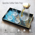 15.6 10.2" Spsyrine Serving Tray, Marble Decorative Tray Plastic Rectangular Coffee Table Tray for Living Room