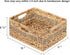 StorageWorks Large Rectangular Wicker Basket - Water Hyacinth and Seagrass Storage Basket with Built-in Handles, 1 Pack