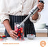 MasterChef Immersion Blender Handheld with Electric Whisk & Milk Frother Attachments, Stainless Steel Stick Emulsifier