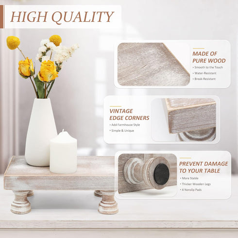 Counter EOSAHR Farmhouse Riser for Room Decor : Decorative Pedestal Stand For Display Your Home Decorations