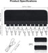 Hat Rack for Baseball Caps - Organizer Holder for Hanger & Room Closet Display, 2 Pack with 10 Hat Storage Clips (Black)