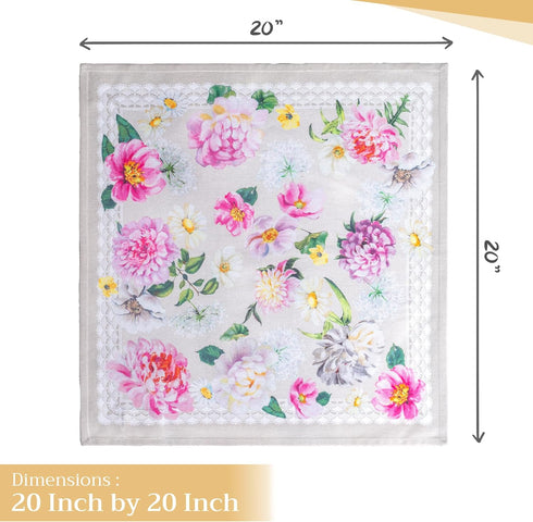 Maison d' Hermine Cloth Napkins Set of 4 - 100% Cotton, Reusable Square Napkins, 20" x 20"